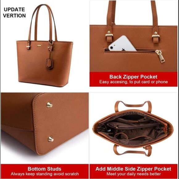 Purses Handbags for Women Fashion Tote Bags Shoulder Bag Top Handle Satchel Bags - Picture 4 of 7